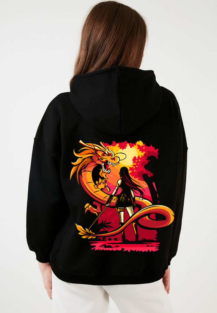 Anime Dragon: Printed Hoodie